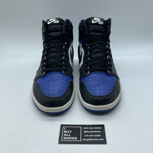 Size 10 - Jordan 1 Retro OG High Royal Toe Black Blue Leather (555088-041)