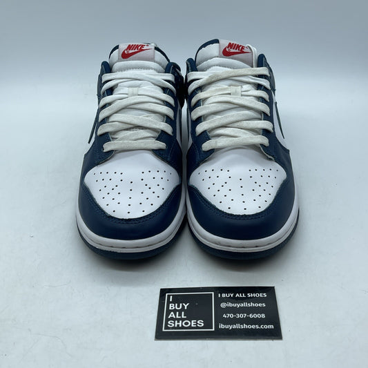 Size 8.5 - Nike Dunk Low Velarian Blue White Red Leather Suede (DD1391-400)