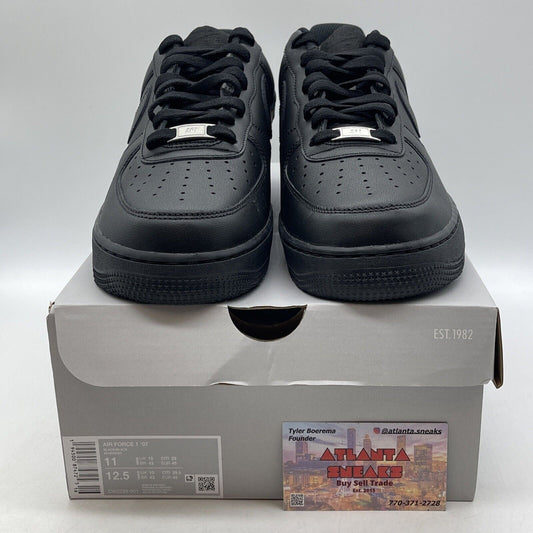 Size 11 - Nike Air Force 1 '07 Low Triple Black Leather (CW2288-001)
