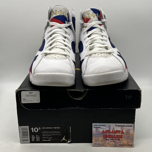 Size 10.5 - Air Jordan 7 Retro Tinker Alternate Navy Red White Gold (304775-123)