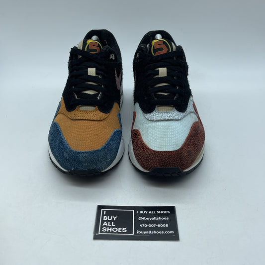 Size 9.5 - Nike De'Aaron Fox x Air Max 1 Swipa Black Blue Red (CJ9746-001)