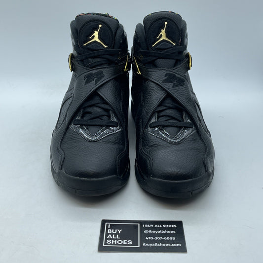 Size 9 - Air Jordan 8 Retro C&C Confetti Blue Black Leather (832821-004)