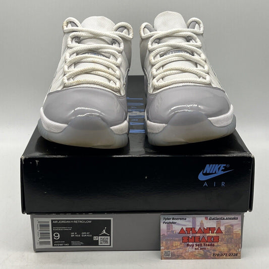 Size 9 - Air Jordan 11 Retro Low Cement Grey White Icey Leather (AV2187-140)