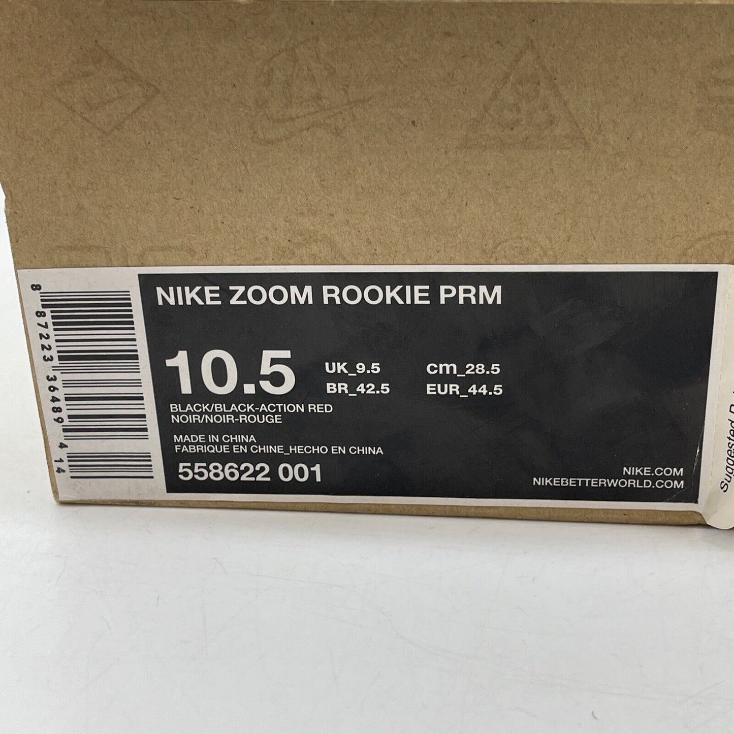 Size 10.5 - Nike Zoom Rookie Prm Galaxy Black Pod Blue Purple Suede (558622-001)