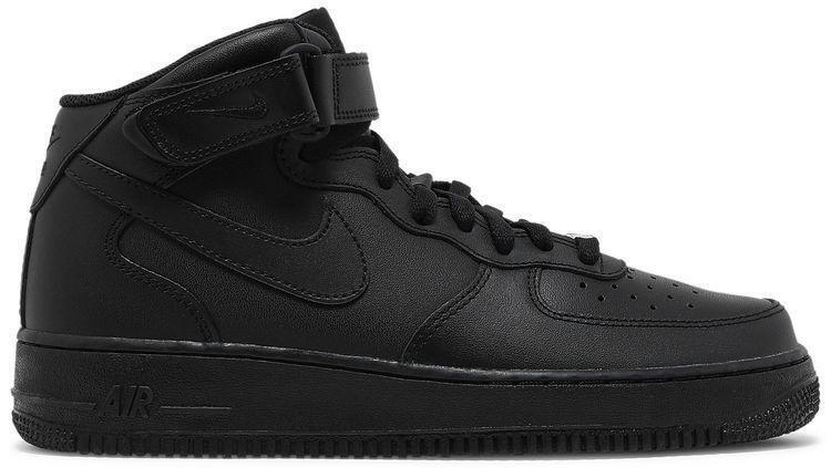 Size 12 - Nike Air Force 1 '07 Mid Triple Black Leather (CW2289-001)