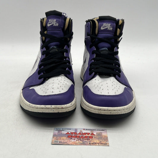 Size 11 - Air Jordan 1 Zoom Comfort High Crater Purple Black White (CT0978-501)