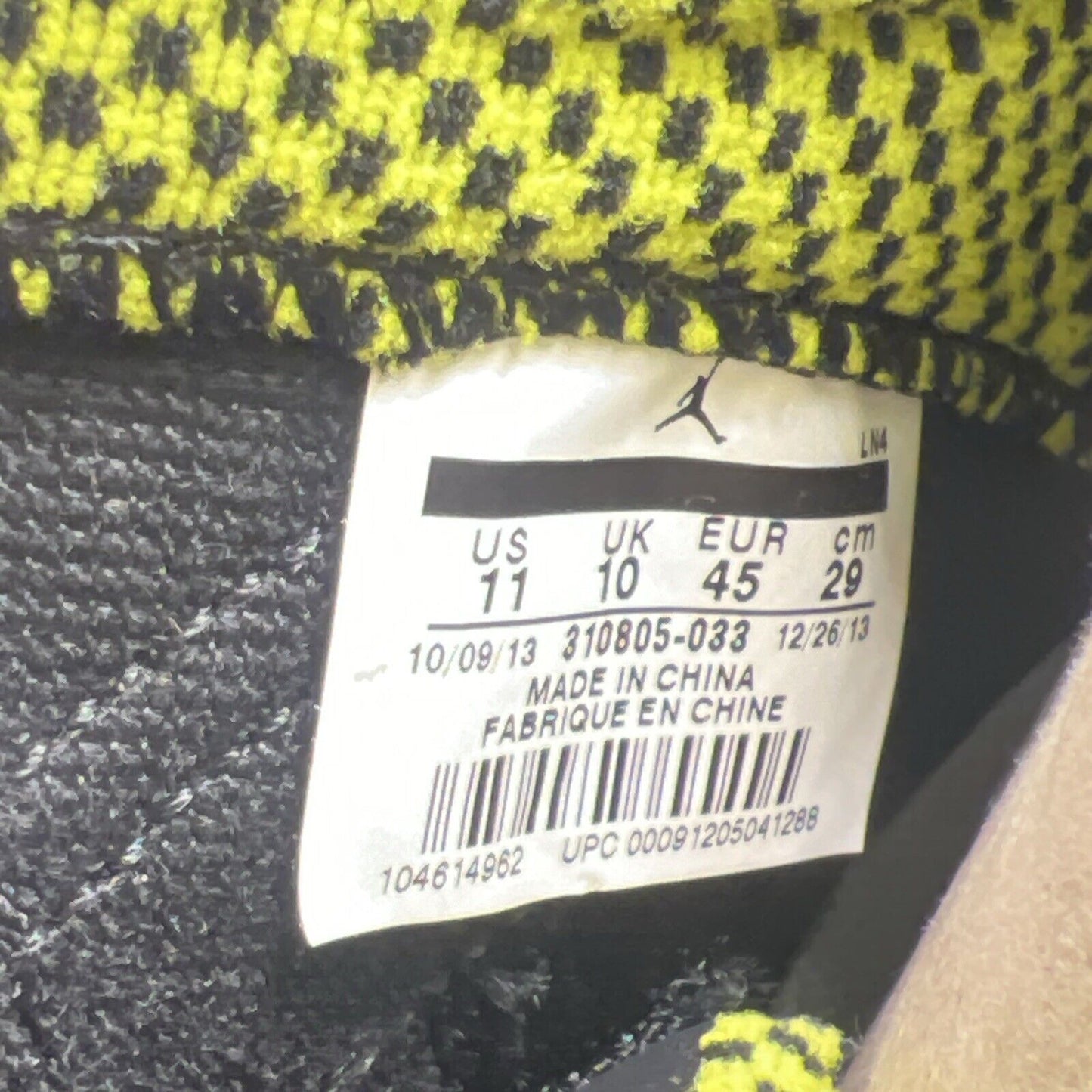 Size 11 - Air Jordan 10 Retro Venom Black Grey Icey Leather (310806-003)