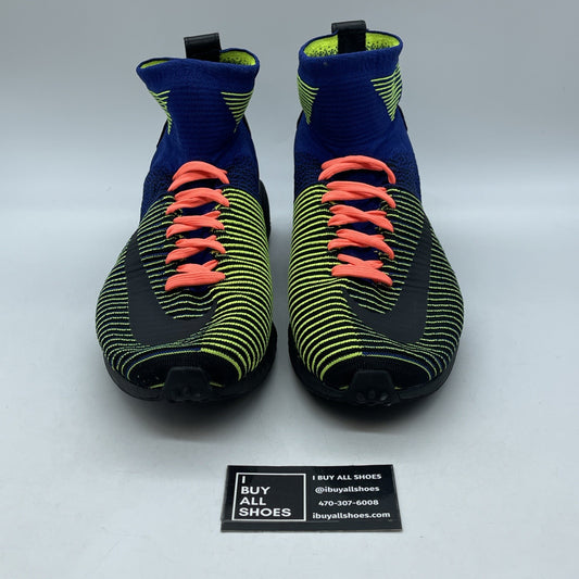 Size 12 - Nike Zoom Mercurial Flyknit Deep Royal Blue Black Suede (844626-401)