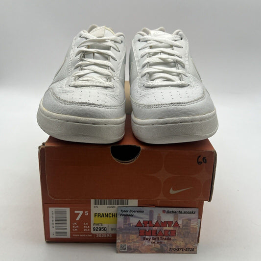 Size 7.5 - Nike Court Vision Low ‘Triple White’ (302595-111)