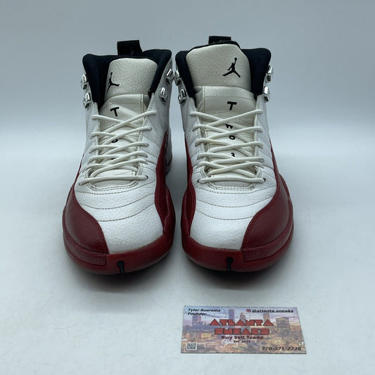 Size 8 - Air Jordan 12 Retro 2009 Cherry Black White Leather Suede (130690-110)