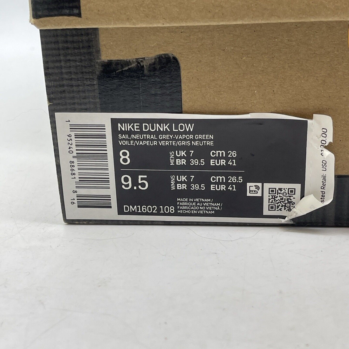 Size 8 - Nike Off-White x Dunk Low Lot 07 of 50 Grey White Suede (DM1602-108)