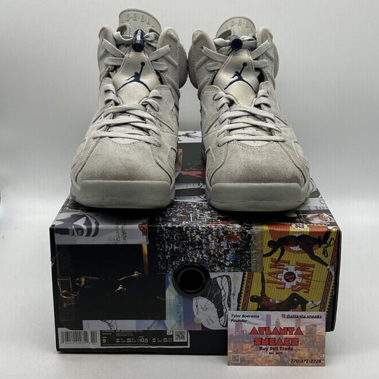 Size 9 - Jordan 6 Retro Mid Georgetown Suede Navy (CT8529-012)
