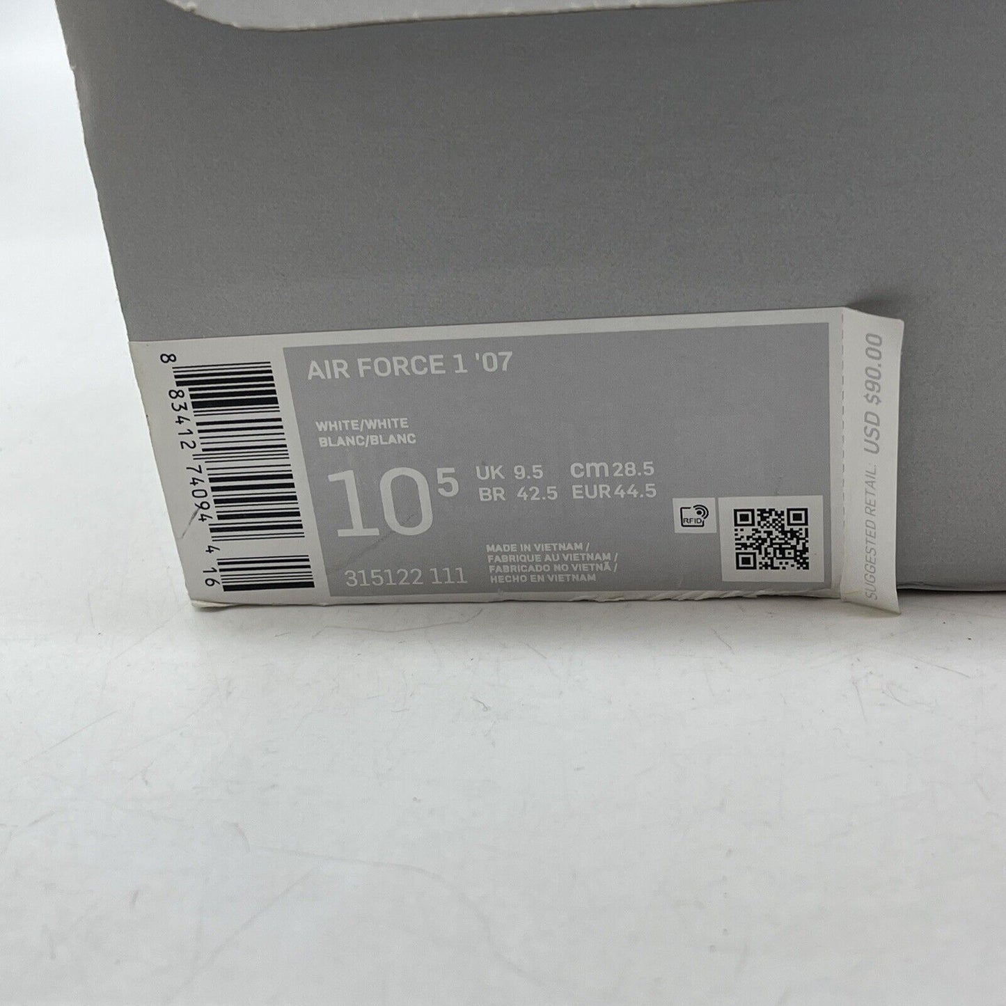 Size 10.5 - Nike Air Force 1 Low '07 White Pink Leather Custom* (315122-111)