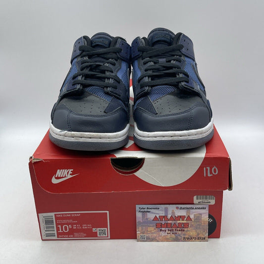 Size 10.5 - Nike Dunk Scrap Low Deep Royal Blue White Leather Suede (DH7450-400)