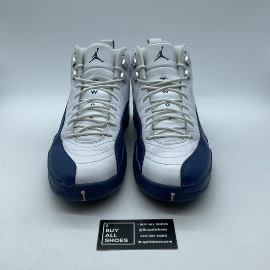 Size 11.5 - Jordan 12 Retro French Blue 2016 White Red Leather (130690-113)
