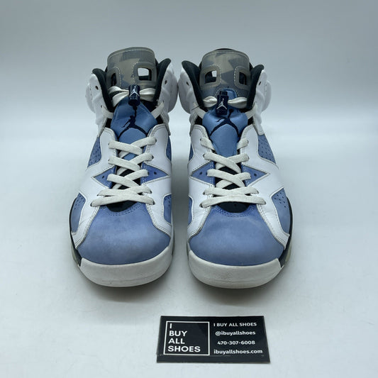 Size 9.5 - Jordan 6 Retro Mid UNC Home Blue White Suede Leather (CT8529-410)