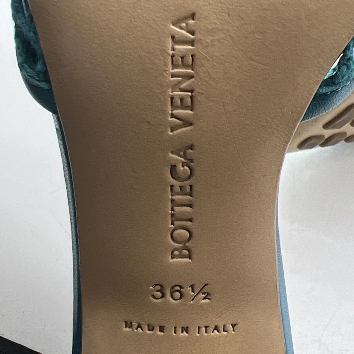 Size 6 - Bottega Veneta Women's Blue Strappy Heel Sandals