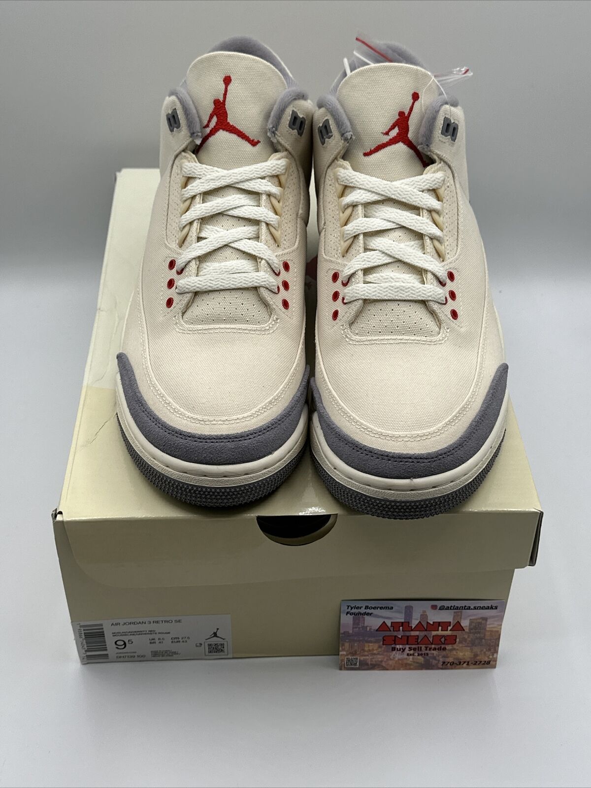 Size 9.5 - Jordan 3 Muslin