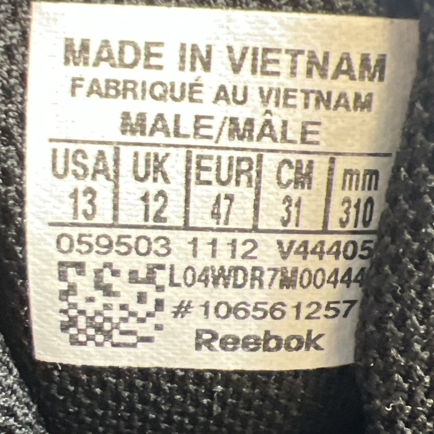Size 13 - Reebok Kamikaze 2 Retro 2013 Black White (V44405)