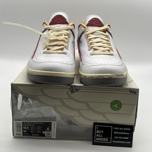 Size 12.5 - Air Jordan 2 Retro Low SP Off-White Varsity Red (DJ4375-106)