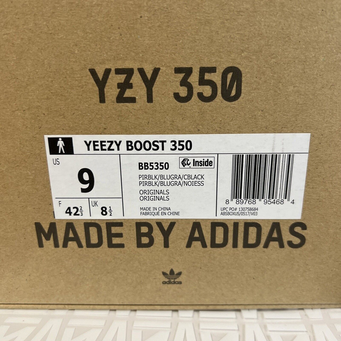 Size 9 adidas Yeezy Boost 350 2016 Pirate Black Gray (BB5350)