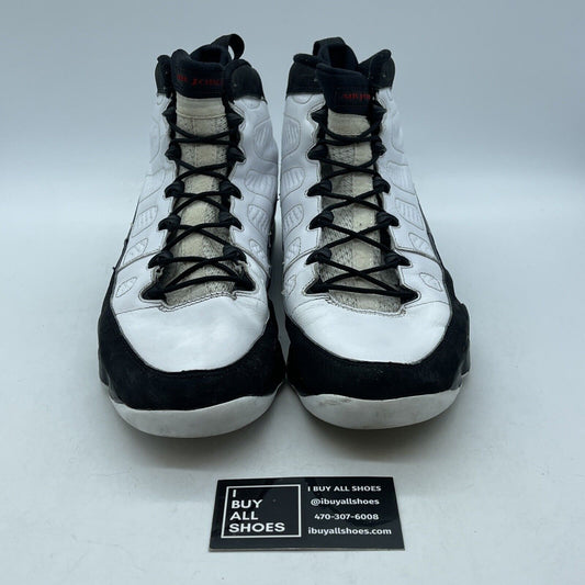 Size 11 - Air Jordan 9 Retro 2010 Release Black White Suede Leather (302370-102)