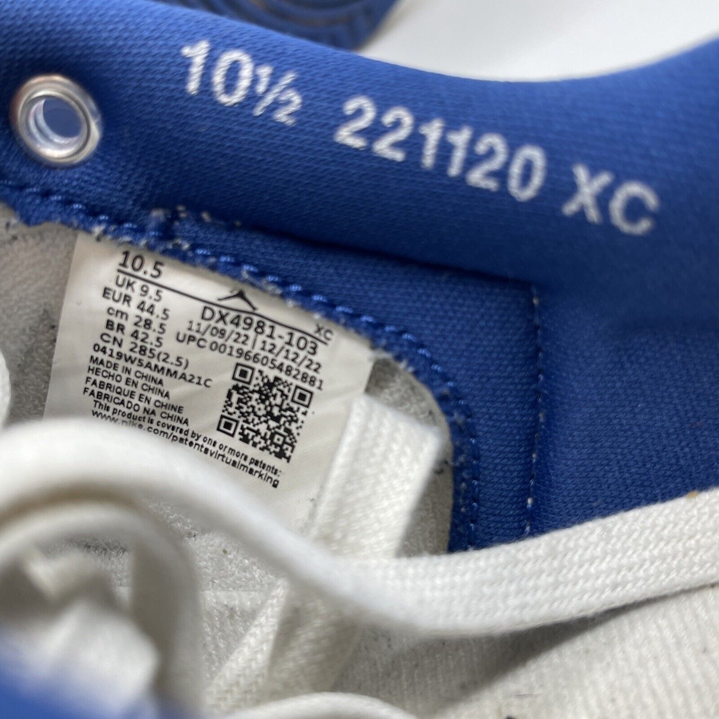 Size 10.5 - Air Jordan 1 KO Low Kentucky Blue White (DX4981-103)