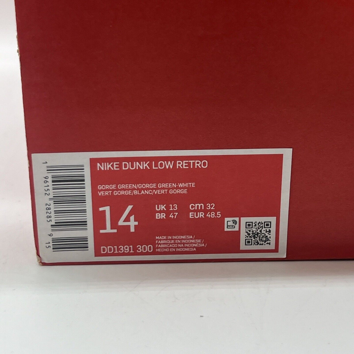 Size 14 - Nike Dunk Low Miami Hurricanes Brand New Og All