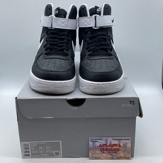 Size 11 - Nike Air Force 1 '07 High Black White Leather (CT2303-002)