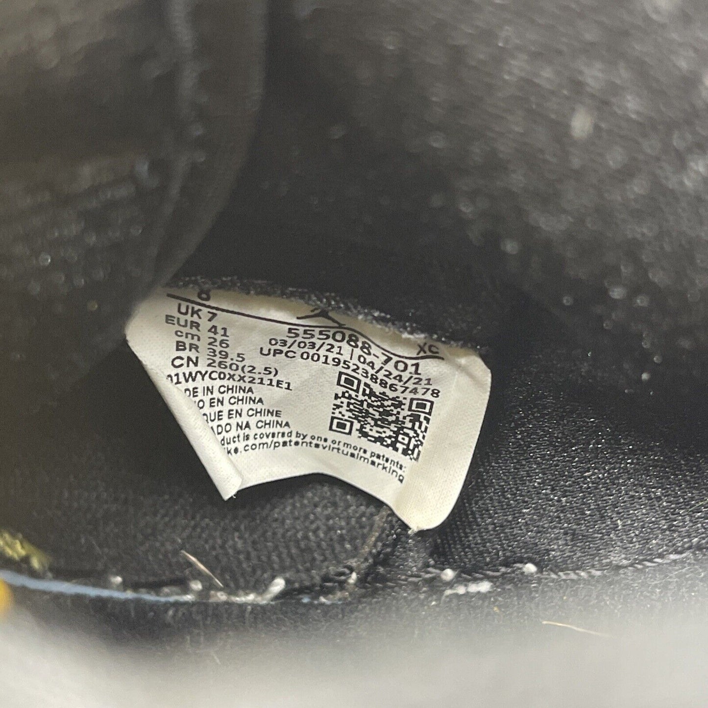Size 8 - Jordan 1 Retro OG High Pollen Yellow Black White Leather (555088-701)