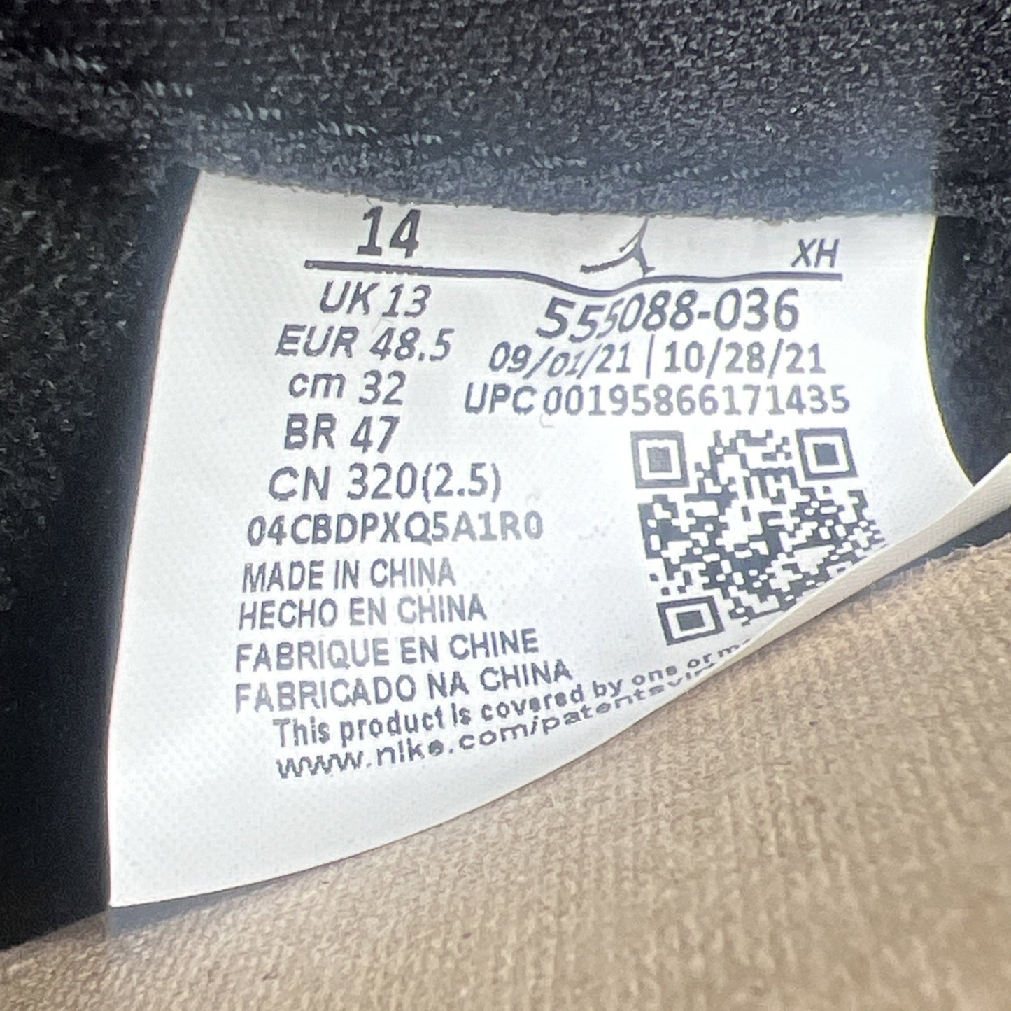 Size 14 - Air Jordan 1 OG High Rebellionaire (555088-036)