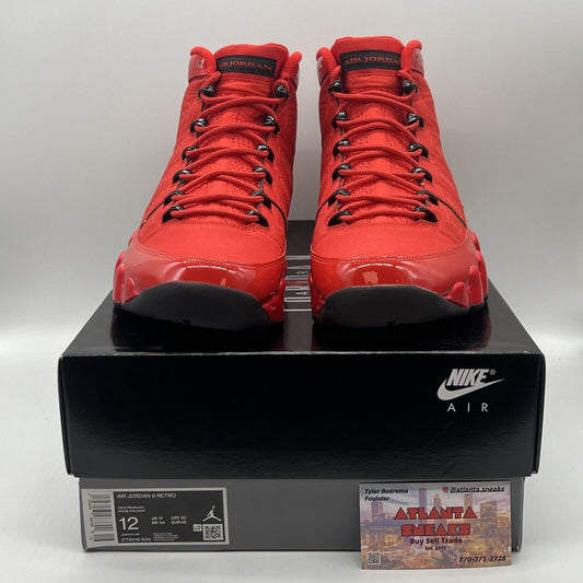 Size 12 - Jordan 9 Chile Red Brand New Og All Black