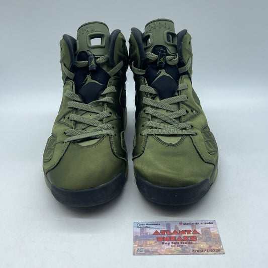Size 12 - Air Jordan 6 Retro Pinnacle Flight Jacket Green Suede (AH4614-303)