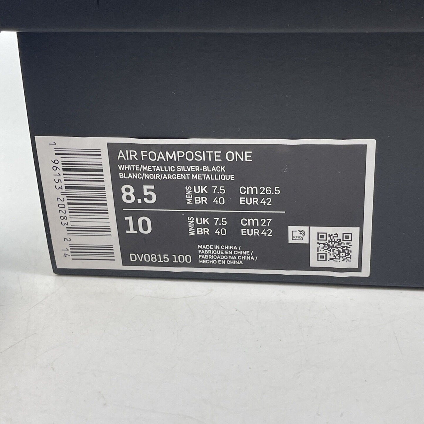 Size 8.5 - Nike Air Foamposite One Penny PE Black White Silver (DV0815-100)