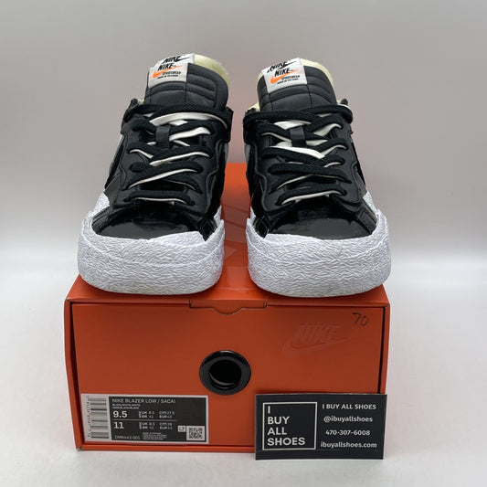 Size 9.5 - Nike sacai x Blazer Low Black Patent (DM6443-001)