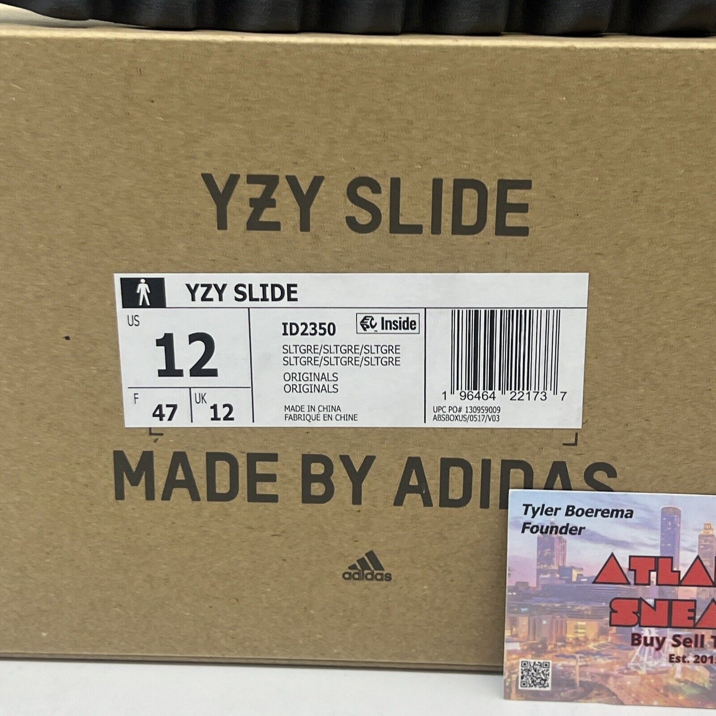 Size 12 - Adidas YZY Slide ‘Slate Grey’ | ID2350 Brand New Og All