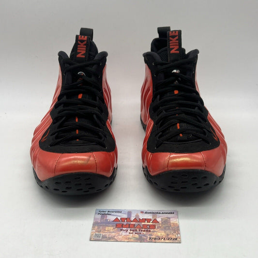 Size 10 - Nike Air Foamposite One Habanero Red Black Suede (314996-603) Used