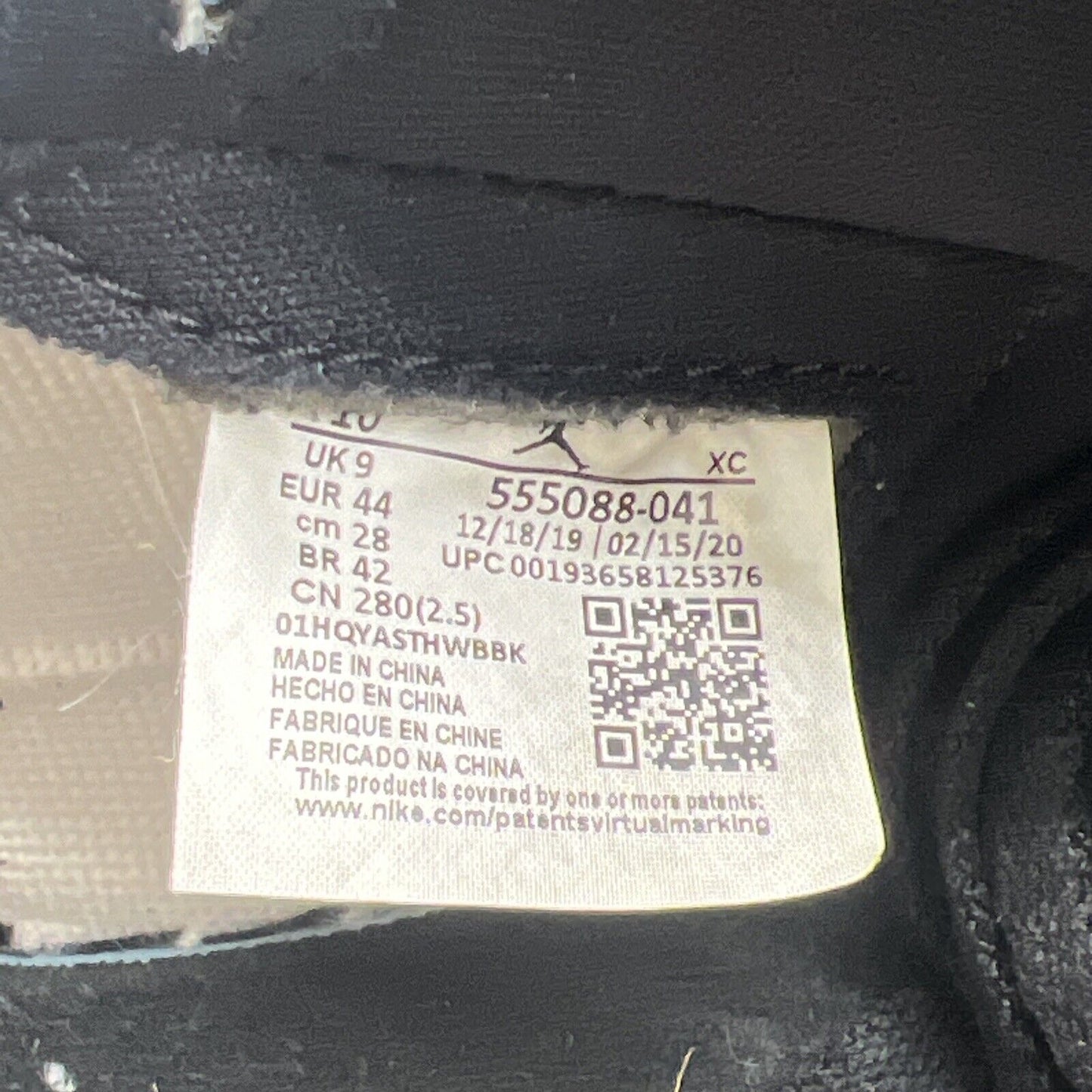 Size 10 - Jordan 1 Retro OG High Royal Toe Black White Blue Leather (555088-041)