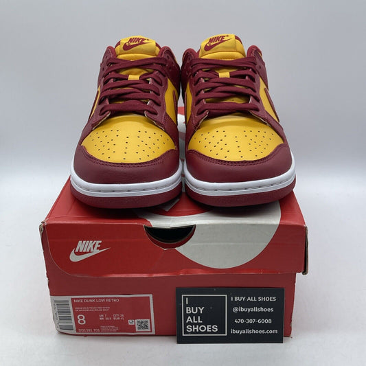 Size 8 - Nike Dunk Low USC Red Yellow White Leather (DD1391-701)