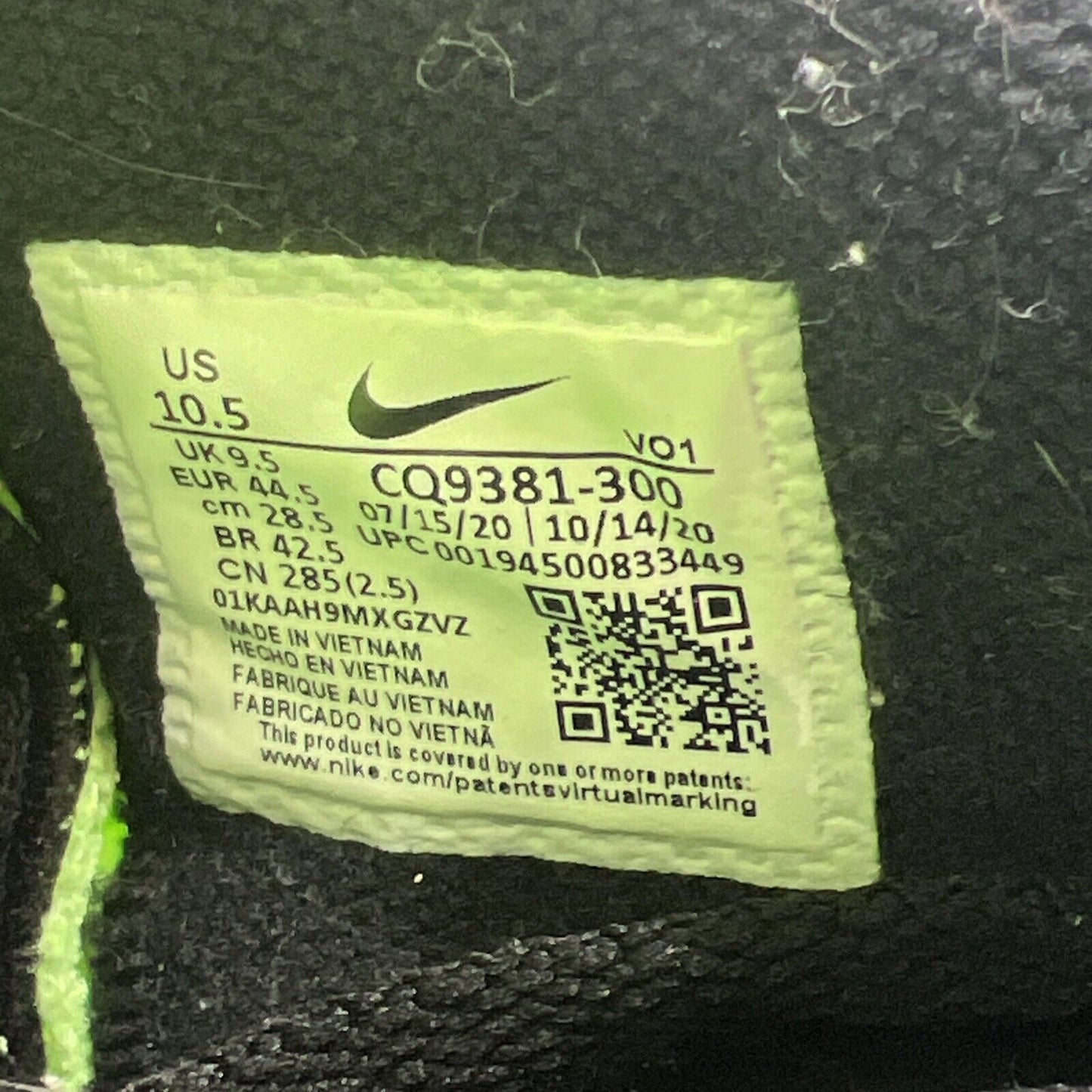Size 10.5 - Nike LeBron Witness 5 EP Grinch (CQ9381-300)