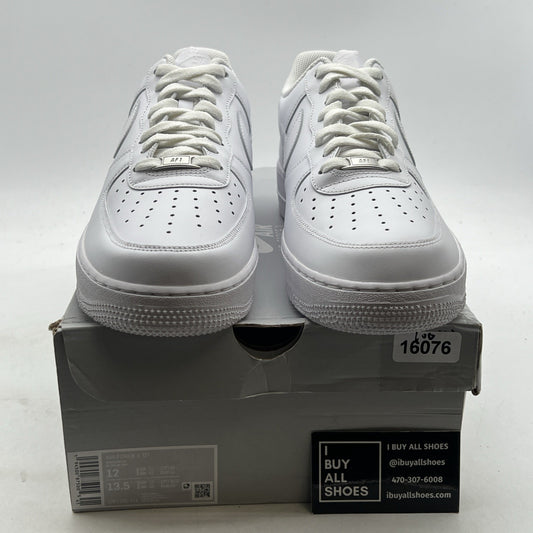 Size 12 - Nike Air Force 1 '07 Low Triple White (CW2288-111)