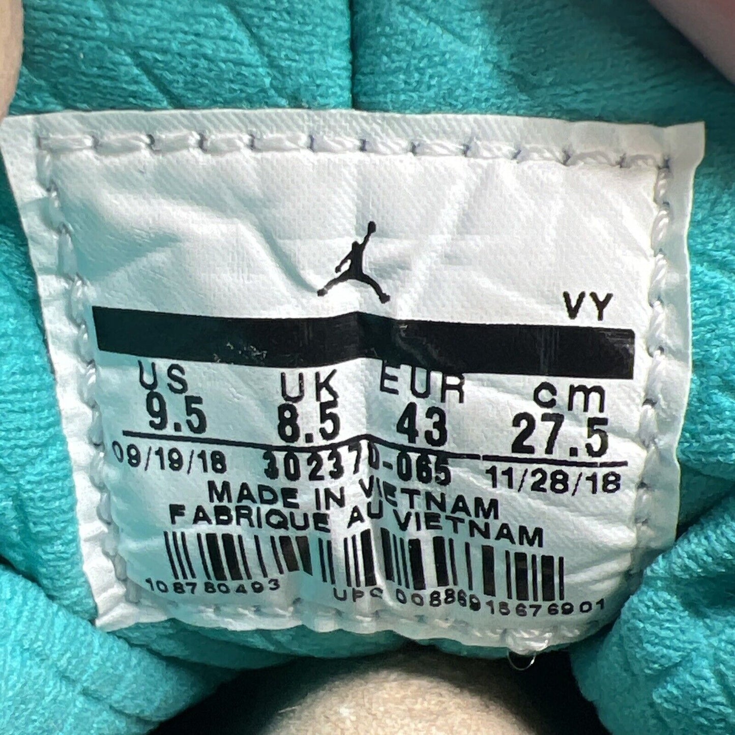 Size 9.5 - Air Jordan 9 Retro Dream It, Do It Purple Aqua Red Black (302370-065)