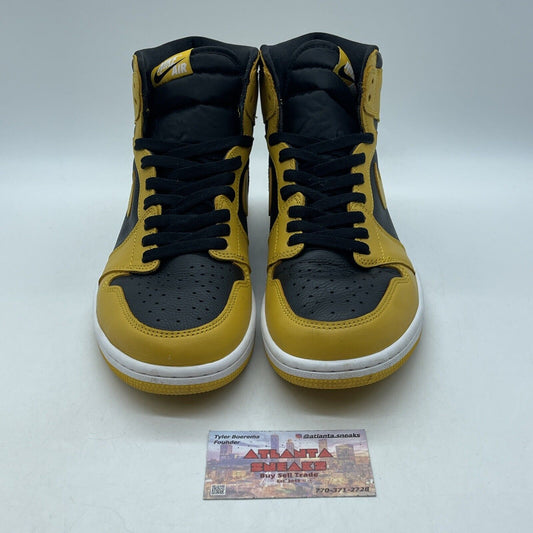 Size 10 - Jordan 1 Retro OG High Pollen Yellow Black Leather (555088-701)