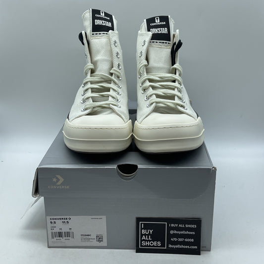 Size 9.5 - Rick Owens x Converse DRKSHDW DRKSTAR Chuck 70 High Egret (172346C)