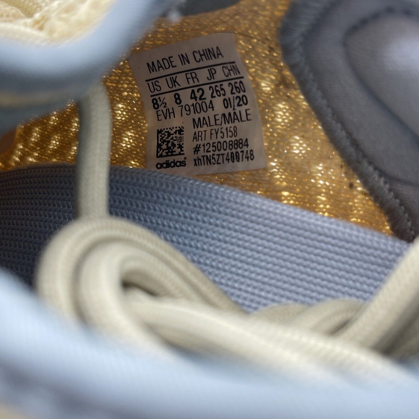 Size 8.5 - adidas Yeezy Boost 350 V2 Linen Blue Orange Tan Suede (FY5158)