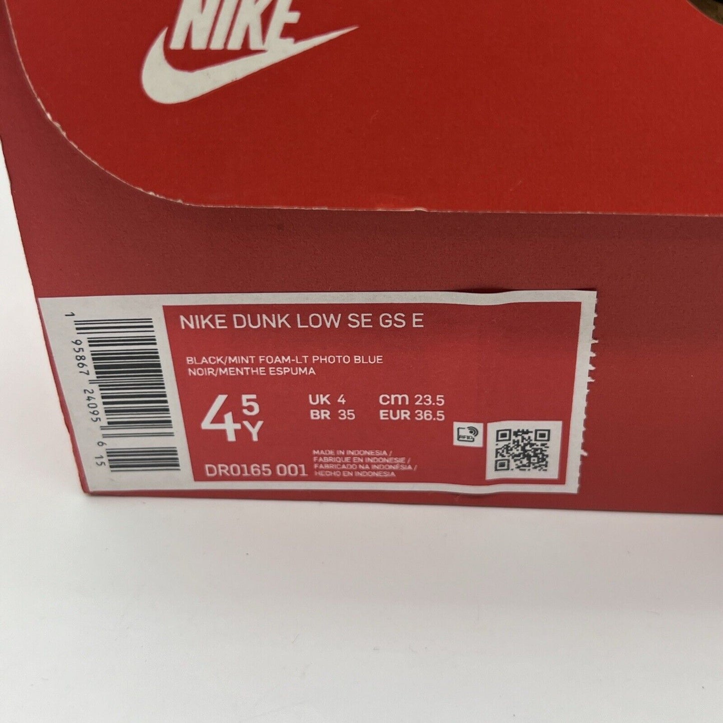 Nike Dunk Low “Crater” Grade School Size 4.5Y Og All Brand New Blue Mint Black