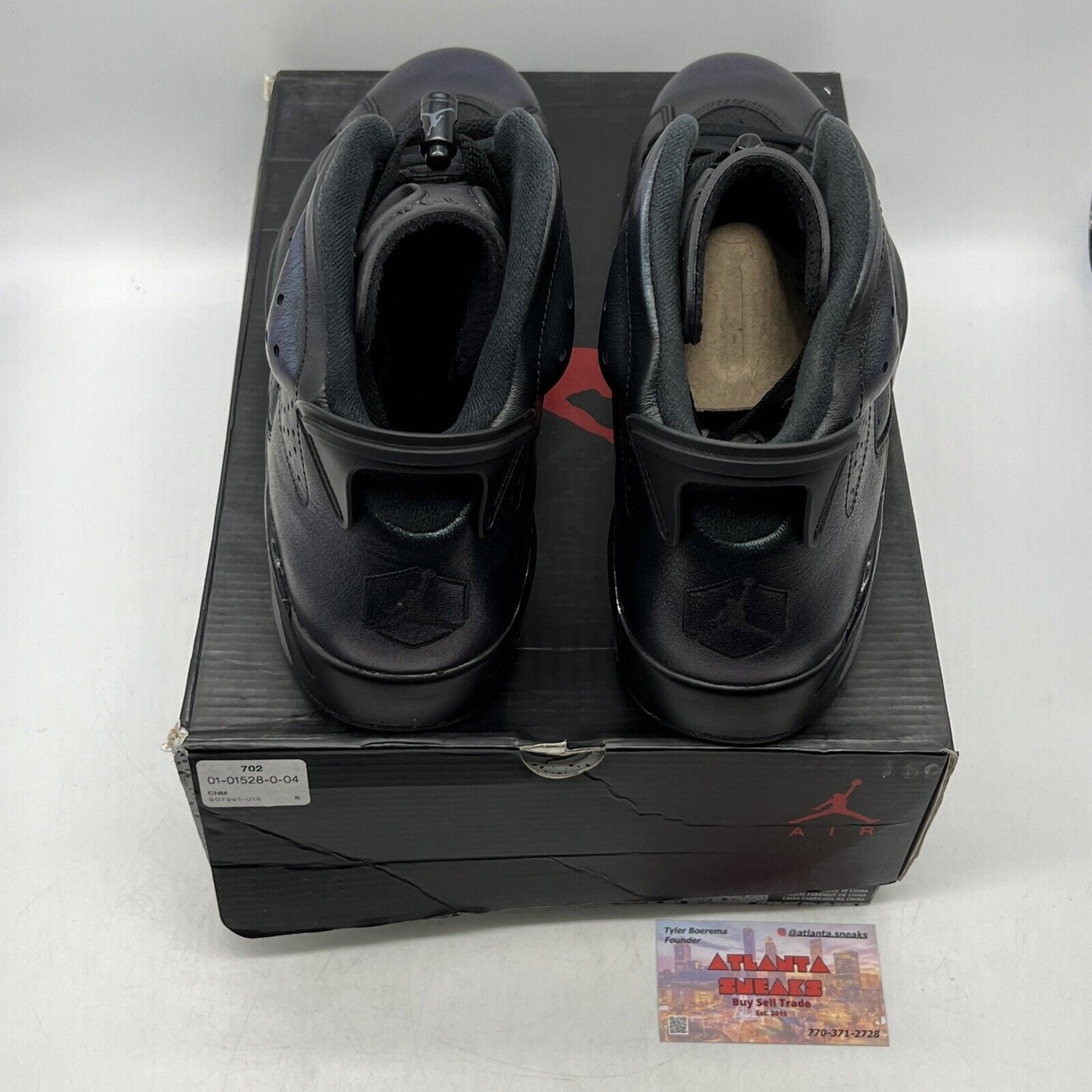 Size 13 - Air Jordan 6 Retro All Star - Chameleon Black Blue Purple (907961-015)