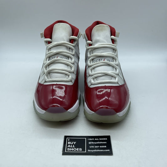 Size 10.5 - Jordan 11 Retro High Cherry White Red Suede Leather (CT8012-116)