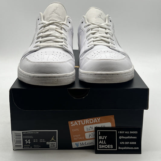 Size 14 - Air Jordan 1 Low White (553558-136)