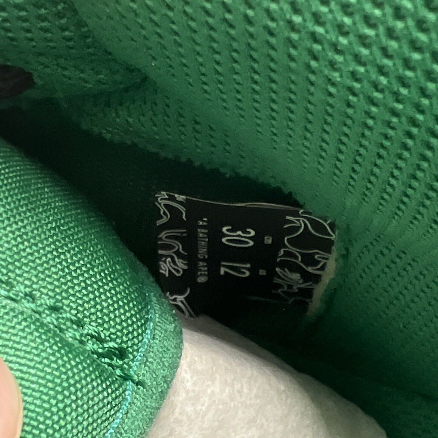 Size 12 - Bape block sta hi green white Style (1H8019002)
